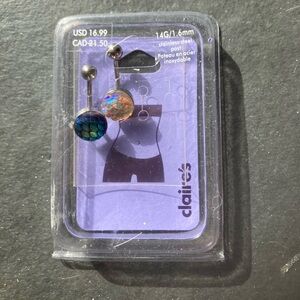 2 pack Claire’s belly button rings. 14G/1.6mm